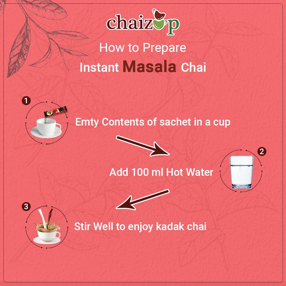 Chaizup Daily Instant Adrak Tea | 504 GM| 36 Sachets | Premix Tea Powder | Instant Premix Chai | Ready To Drink